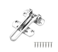 Heavy Duty Door Chain Lock,Security Latch for Front Doors with 7 Screws, Anti-Burglar Swing Bar Lock for Home/Apartment/Hotel (Silver, 6.5 Inch)