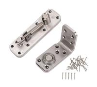 Heavy Duty Door Hinge Brushed Stainless Steel Silver 180 Degree Rotating Pivot Hinge 600LBS Load Capacity for Concealed Bookcase Doors Wood and Aluminum Frame Doors