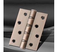 Heavy Duty Door Hinges Stainless Steel Ball Bearing Hinges 4 Inch Door Hinge for Interior & Exterior Doors Square Corners,Heavy Duty Wood Door with Mounting Hardware 2 Pack (Purple Bronze, 4 Inch)