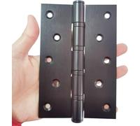 Heavy Duty Door Hinges Stainless Steel Ball Bearing Hinges 4 Inch Door Hinge for Interior & Exterior Doors Square Corners,Heavy Duty Wood Door with Mounting Hardware 2 Pack (Black, 4 Inch)