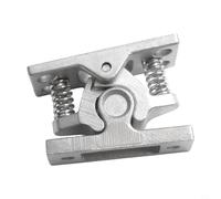 Heavy Duty Door Lock Stop Clamp, Spring Loaded Door Easy Lock Stop Catch Release Clamp Double Roller Catch, Stainless Steel(Stainless steel)