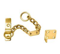 Heavy Duty Door Security Chain 195.5mm Length Electro Brassed Door Restrictor