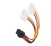 Heavy Duty Double 4 Pin to 6 Pin Adapter Computer Video Card Hardware Change GPU Power Enhancement Heavy Duty GPU Power Extension Cable