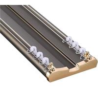 Heavy-Duty Double Curtain Rail Double Track Curtain Rails Ceiling Mounting, No Damage to Curtains, for Living Room Bedroom Room Divider