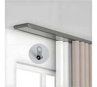 Heavy Duty Double Curtain Track SetCeiling Mounted Silent Aluminum Rail for Drapes Room Dividers & Window TreatmentGray 4.6m/15.1ftIdeal for Living Room & Bedroom