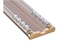Heavy-Duty Double Curtain Track System 3M Ceiling-Mounted Aluminum Rods Extra Thick Sliding Curtain Rails Ideal for Room Dividers Rose Gold Color.