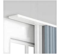 Heavy-Duty Double Curtain Track System Aluminum Ceiling Rail for 1m-6m Silent Drapes for Living Room Bedroom Room Divider - White 4m Length