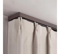 Heavy Duty Double Curtain Track Wall Mounted Rail Easy to Install for Living Room Bedroom Hotel Gray 1.7m Ideal for Thick Curtains