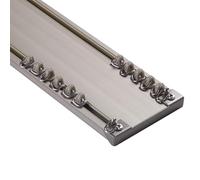 Heavy Duty Double Curtain Tracks for Windows Silent Ceiling Mount Room Divider Rails 11.5FT (350CM) Champagne Ideal for Living Room Curtains & Conjoined Drapes