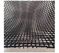 Heavy Duty Double Layer Climbing Cargo Net for Kids - Garden Playground Protection Net, Indoor Outdoor Play, Durable Black 2x2m Play Equipment