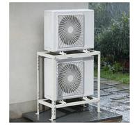 Heavy Duty Double Layer Mini Split AC Bracket, 480LBS Galvanized Steel Outdoor Heat Pump Support Stand, Adjustable Height Width Anti-Rust Anti-Vibration Condenser Mount