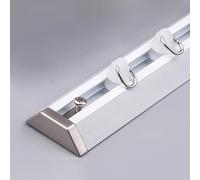 Heavy Duty Double Row Ceiling Curtain Track Silent V Shaped No Drill System Space Saving Mounted Sliding Rod for Room Divider & Dressing Room Curtains