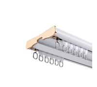 Heavy-Duty Double Row Ceiling Curtain Track System 70-600cm Adjustable Aluminum Room Divider with Silent Operation Ideal for Home and Office Decor