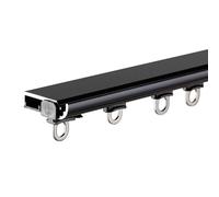 Heavy-Duty Double Row Ceiling Mounted Curtain Track System - 2.9m (9.5ft) White Curtain Ra for Enhanced Privacy in Open Spaces Ideal for Home & Office Use