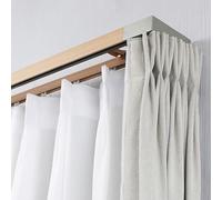 Heavy Duty Double Row Ceiling Track System for Curtains 3.4m (11.2ft) Ceiling Mounted Green Maple Curtain Rails Ideal for Home & Office Decor