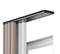 Heavy Duty Double Row Ceiling Track SystemWall Mounted Sliding Rod with Rolling Hooks Adjustable Length 2m/7.5ftAvailable in Black & White for Smooth Otion