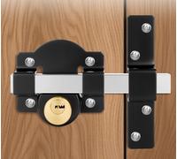 Heavy Duty Double Sided Mortice Lock for 50mm Wooden Gates & Doors - Stainless Steel Long Throw Security Lock with 5 Keys, Anti-Corrosion Finish