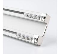 Heavy Duty Double Track Ceiling Mount 4.5M White Curtain Rail Set - Ideal Room Divider for Living Room & Bedroom, Perfect for Stylish Home Décor & Modern Interiors