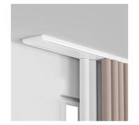 Heavy Duty Double Track Ceiling Mount Curtain Rod - Aluminum Room Divider with Roller Screws & Silent Straight Rail for Effective Space Partitioning