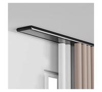 Heavy Duty Double Track Ceiling Mount Curtain Rod Aluminum Room Divider with Silent Roller Adjustable Curtain Rail for Effective Space Partitioning