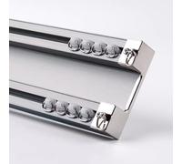 Heavy Duty Double Track Curtain Rails Set 2M Ceiling Mount for Living Room & Bedroom Grey Room Divider Durable Drop Ceiling Curtain Tracks