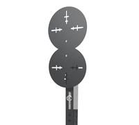 Heavy-Duty Double Wall Ball Target Metal Plate, Single & Double Options for Medicine Ball Training, Rack Mounted Fitness Target for Power Cage & Squat Racks, Home & Commercial Gym Equipment (26mm/1")