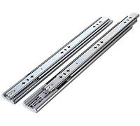 Heavy Duty Draw Rails with Ball Bearing Slides 3 Section Side Mounted Steel Track Removable Buckle Industrial Runners for Smooth Sliding and Extended Durability