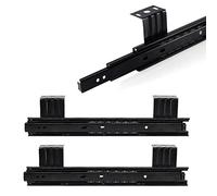 Heavy Duty Drawer Runners - 3 Fold Ball Bearing Slides for Under Desk Slide Out Keyboard Tray and Kitchen Cabinets - 40kg Load Capacity, 1 Pair