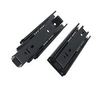 Heavy-Duty Drawer Runners 6-Inch 2 Pack Cold Rolled Steel Cabinet Slides Three-Section Damping Mute Tracks for Smooth Quiet Operation - Ideal for Home Storage Solutions