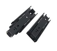 Heavy Duty Drawer Runners Full Extension Soft Close Drawer Runners Slides 6inch 150mm Side Mount Ball Bearing Metal Black Rails Track Guide Glides Heavy Duty 45kg 100lb Load Capacity Width 45mm 1 Pai