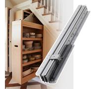 Heavy Duty Drawer Runners & Stair Runners - Triple Section Ra with Damping Buffer Double Layer Anti-Rust Solid Ball for Smooth Operation Fits Various Cabinet Sizes (Black 1000-1900mm)