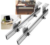 Heavy Duty Drawer runnersUnder Desk Sliding Track Bracket - Heavy Duty 60kg, Height Adjustable Steel for Home Office Desk (1.5mm Thick) (40cm)