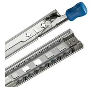 Heavy-Duty Drawer Slide Rails with Brakes - 2-Piece Set, 24 Inch (600mm), 120 kg Load ty, Metal Drawer Track for Smooth, Reliable Operation, Triple Fold Design