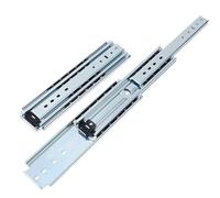 Heavy Duty Drawer Slides 1 Pair Side Mount Full Extension Ball Bearing Rails 3-Fold 76mm No Lock Slide Rail Tool Box Glides Industrial Cabinet Sliding Rails(400mm)