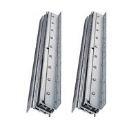Heavy Duty Drawer Slides 120kg Telescopic Full Extension Rails 400-1000mm 3-Part Ball Bearing Floor Mounted 1 Pair Silver Adjustable 60-110cm/23.6-43.3in