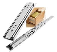 Heavy Duty Drawer Slides - 2 Pcs Industrial Cabinet Runners 300lb Load Capacity Side Mount Ball Bearing Rails Easy Install & Detachable Drawer Repair Kit