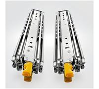 Heavy Duty Drawer Slides, 220 kg Load Capacity, 3" Ball Bearing Glides, Full Extension Runners with Locking System, Side Mount for Industrial and Home Use