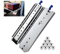 Heavy Duty Drawer Slides 220kg - 3-Fold Full Extension Ball Bearing Steel Runners with Lock Side Mount 250mm 1200/500/600/800/2000mm Sizes Includes Screws 1 Pair
