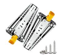 Heavy Duty Drawer Slides 220kg Load Capacity Full Extension Ball Bearing Side Mount Runners Metal Rails Track Glides Locking Mechanism 300mm Length 1 Pair