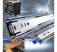 Heavy-Duty Drawer Slides 750mm with Lock 5m Wide Ball Bearing Guide Rails for Smooth Ideal for 750-1500mm Drawers 1 Pair - & Secure