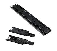 Heavy Duty Drawer Slides 850mm (34 inch) Full Extension Ball Bearing Metal Runners Side Mount 50 Kg Load Capacity Smooth Sliding for Cabinets and Furniture Black