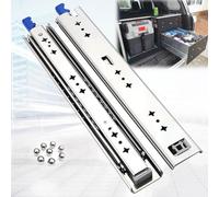 Heavy-Duty Drawer Slides Full Extension 300-1350mm Lockable 120kg Load Capacity Side Mount 1 Pair (Color: with Lock Size: 750mm)