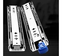 Heavy Duty Drawer Slides, Full Extension Ball Bearing, Locking Rail, 3-Fold Design, Available in Various Lengths