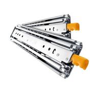 Heavy Duty Drawer Slides - Full Extension Ball Bearing Locking Rail - Suitable for Various Sizes - 1 Pair