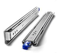 Heavy-Duty Drawer Slides Fully Extendable 3-Section Rails 250-1000mm Industrial Drawer Runners Locking Width 5m Smooth Ball Bearing Glides for Heavy Loads