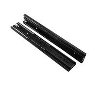 Heavy Duty Drawer Slides Push to Open Drawer Slides Full Extension Side Mount Track Guide Runners Telescopic(12Inch Silver Black)/18Inch Sier Black