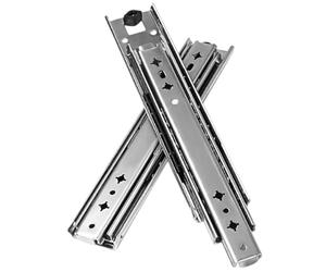 Heavy Duty Drawer Slides, Push-to-Open Kitchen Cabinet Runners, Rust-Resistant Ball Bearing Drawer Glides for Cabinets, Wardrobes, Lockers & Drawers