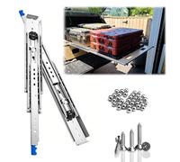 Heavy-Duty Drawer Slides with Lock, 220kg Capacity, Full Extension 250-2000mm, 76mm Side-Mounted Ball Bearing Drawer Guides, 1 Pair (40"/1000mm)