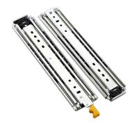 Heavy-Duty Drawer Slides with Lock 220kg Load Capacity Full Extension Ball Bearings Side Mount Industrial Locking Rails Perfect for Storage Solutions