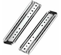 Heavy Duty Drawer Slides with Lock, 500lb Load Capacity, Side Mounted Full Extension Ball Bearing Industrial Runners for Secure Storage